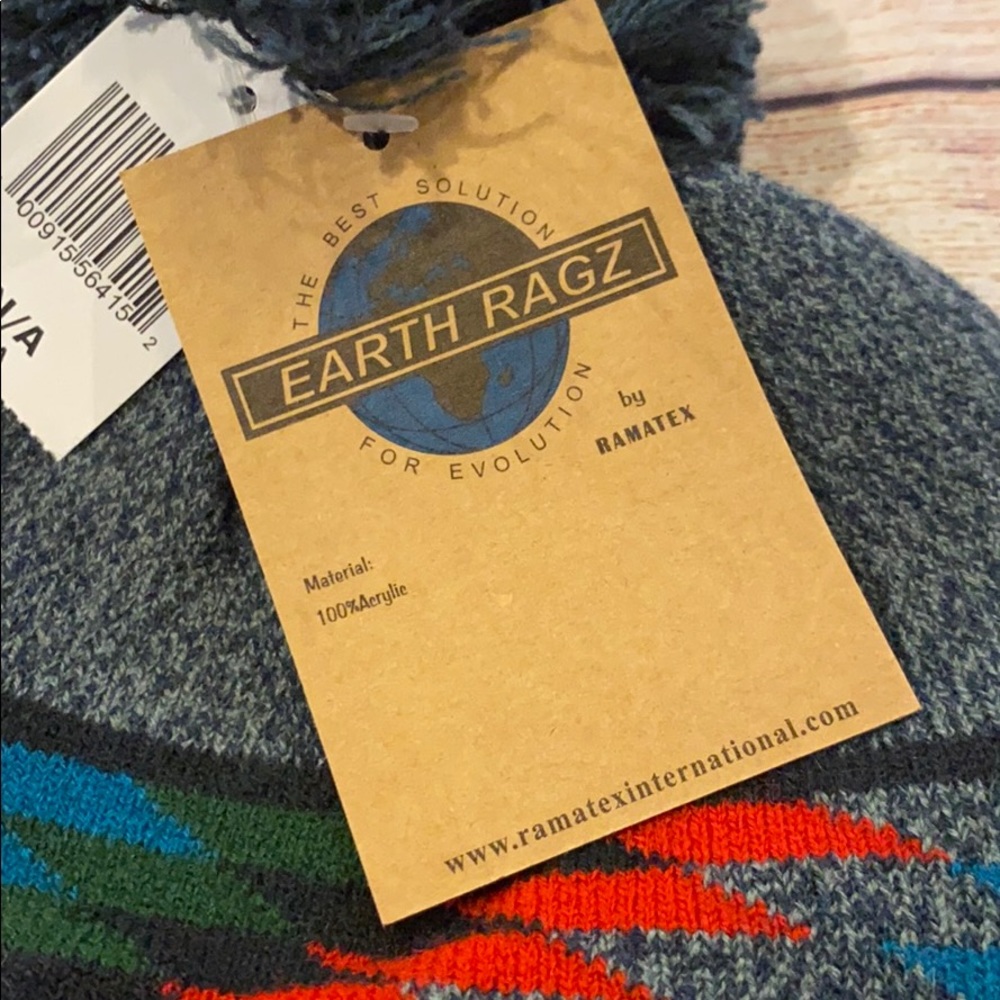 Earth Ragz Rolled Beanie Hat with Pom Pom - Picture 3 of 7